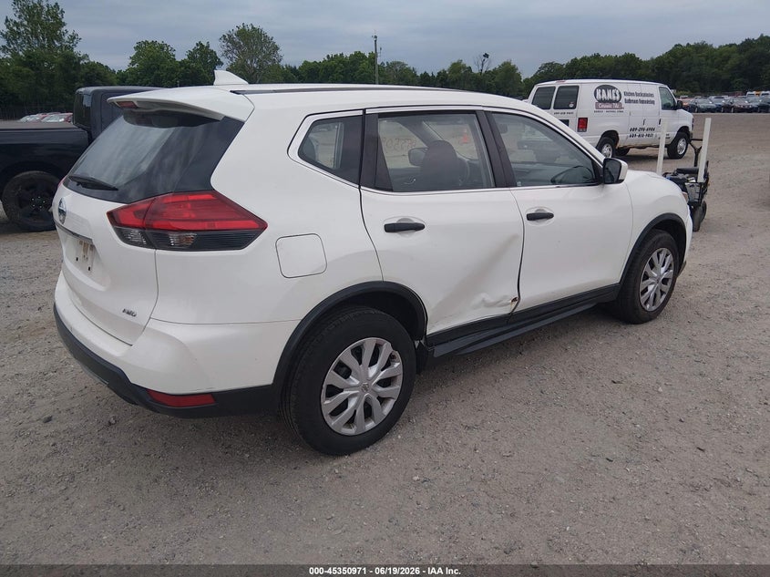 2017 Nissan Rogue VIN JN8AT2MV8HW007935 IAAI salvage auction — FRONT END, Salvage Title, sold $350 on 2026-07-28 (photo 4)