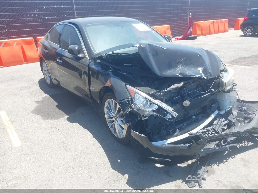 2018 Infiniti Q50 VIN JN1EV7AP9JM592345 IAAI salvage auction — FRONT END, Salvage (California), sold $1,850 on 2026-07-29 (photo 1)