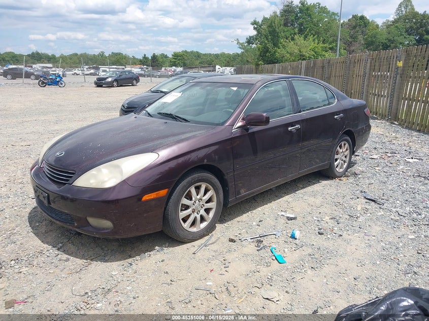 2004 Lexus Es 330 VIN JTHBA30G640002067 IAAI salvage auction — NORMAL WEAR, Clear (Maryland), sold $550 on 2026-07-27 (photo 2)