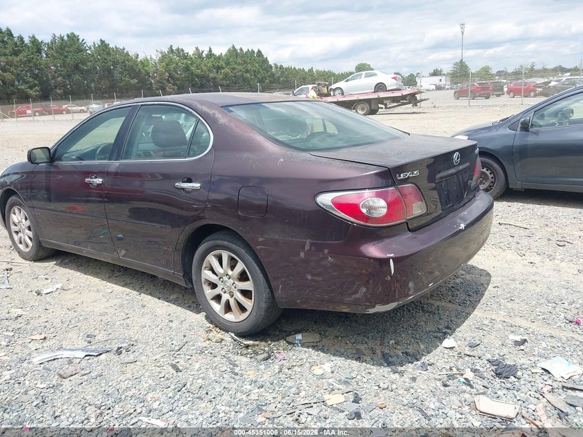 2004 Lexus Es 330 VIN JTHBA30G640002067 IAAI salvage auction — NORMAL WEAR, Clear (Maryland), sold $550 on 2026-07-27 (photo 3)