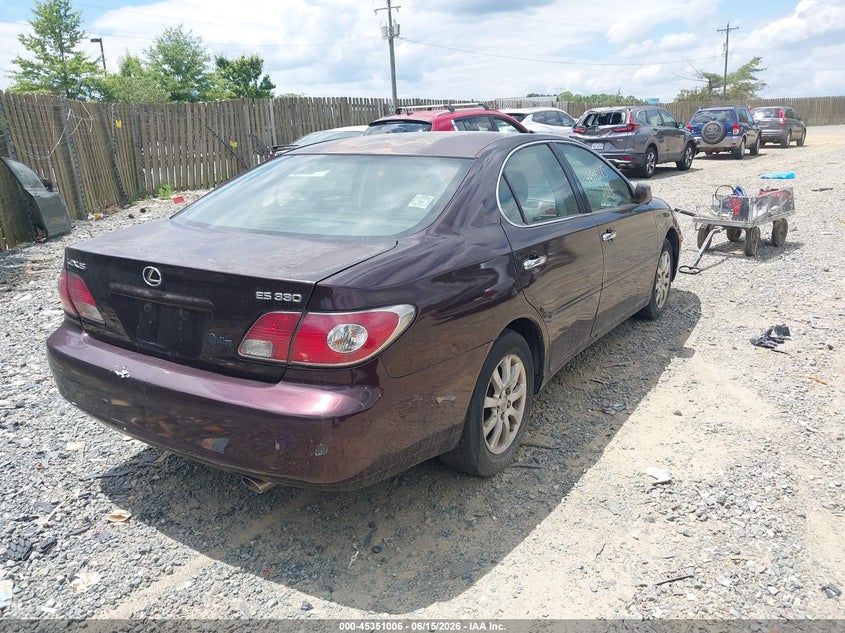 2004 Lexus Es 330 VIN JTHBA30G640002067 IAAI salvage auction — NORMAL WEAR, Clear (Maryland), sold $550 on 2026-07-27 (photo 4)