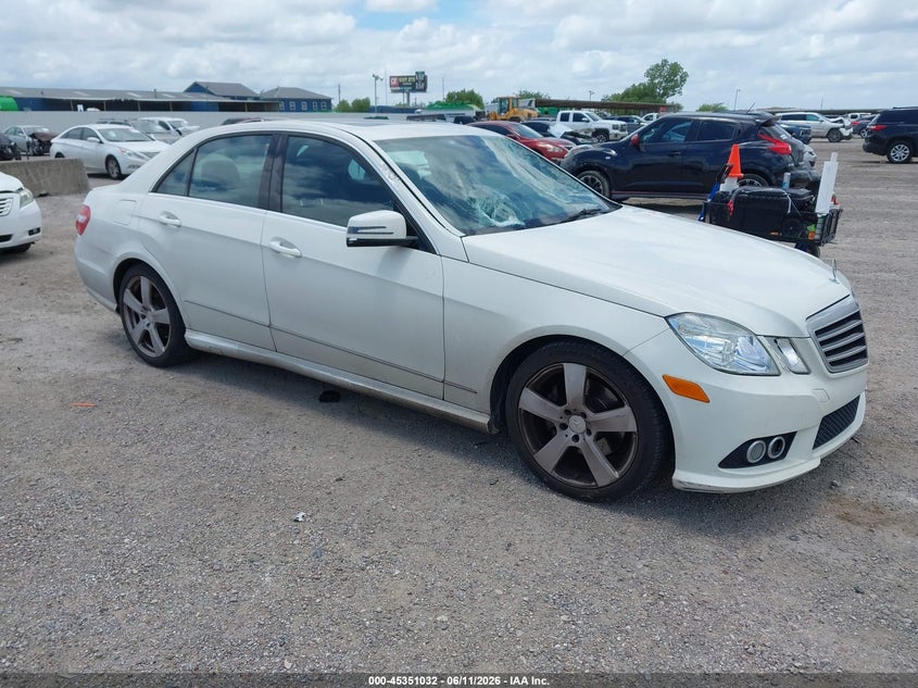 2010 Mercedes-benz E-class VIN WDDHF8HB2AA254493 IAAI salvage auction — HAIL, Original (Texas), sold $600 on 2026-07-22 (photo 1)