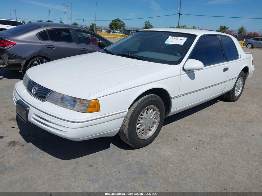 1993 Mercury Cougar VIN 1MEPM6242PH670777 IAAI salvage auction — REAR END, Salvage (California), sold $650 on 2026-07-09 (photo 2)
