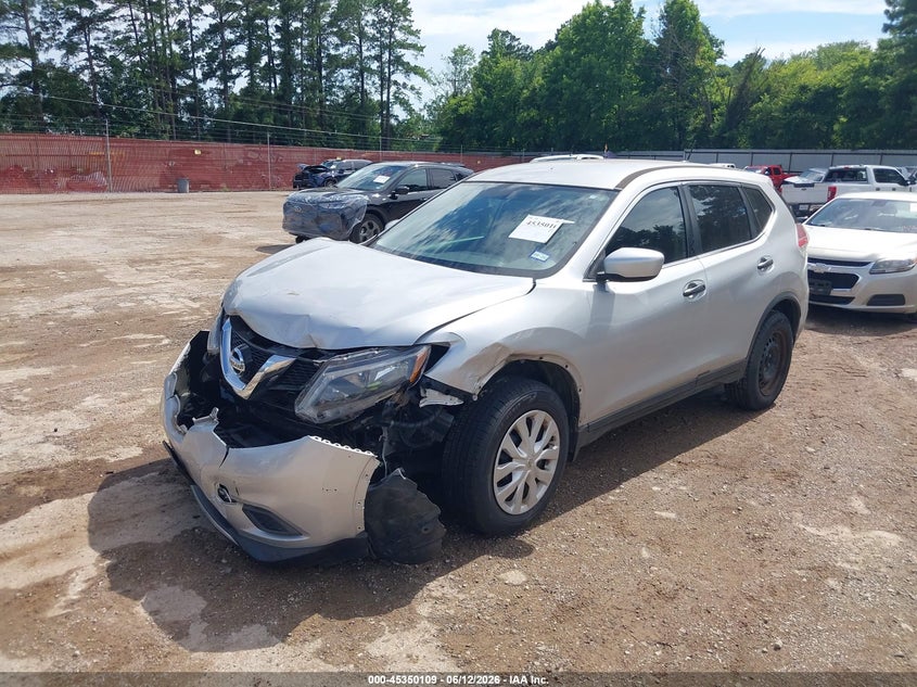 2016 Nissan Rogue VIN JN8AT2MT5GW025550 IAAI salvage auction — FRONT END, Salvage (Texas), sold $450 on 2026-07-23 (photo 2)