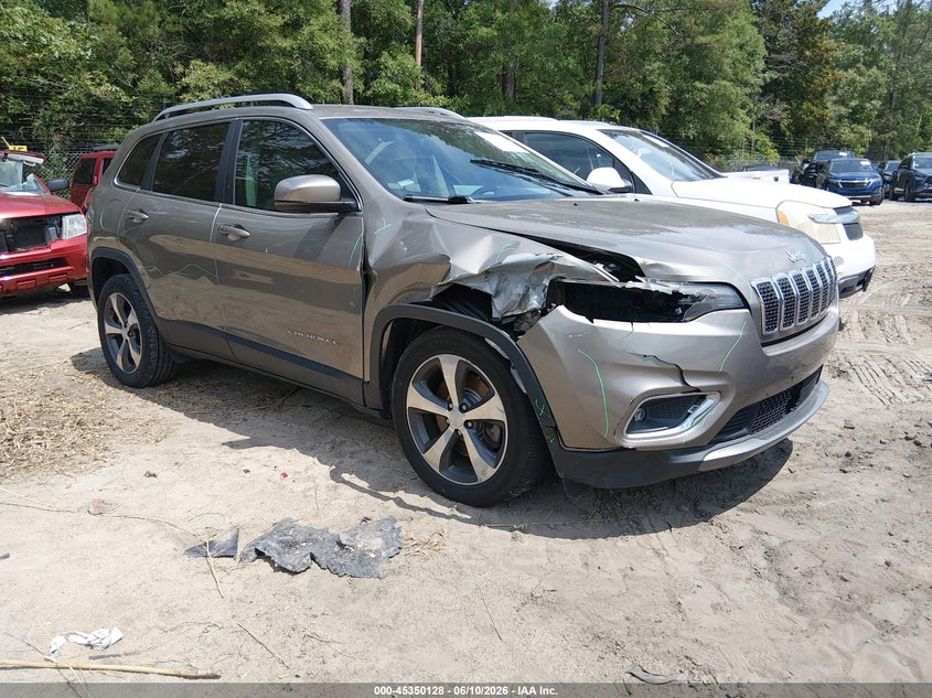 2019 Jeep Cherokee VIN 1C4PJLDB6KD325434 IAAI salvage auction — RIGHT FRONT, Clear (South Carolina), sold $3,000 on 2026-09-09 (photo 1)