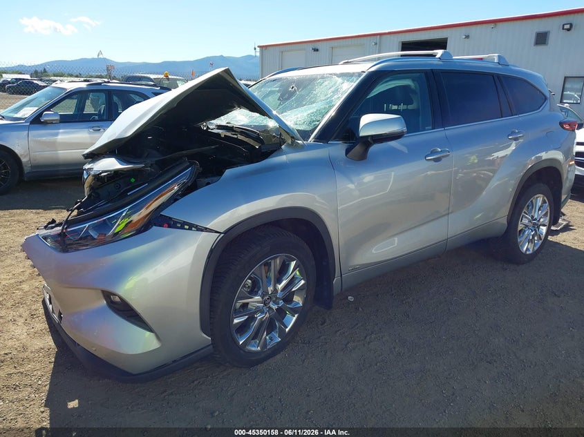 2023 Toyota Highlander VIN 5TDXBRCH8PS566798 IAAI salvage auction — RIGHT FRONT, Bill Of Sale X2 (Washington), sold $7,250 on 2026-07-21 (photo 2)