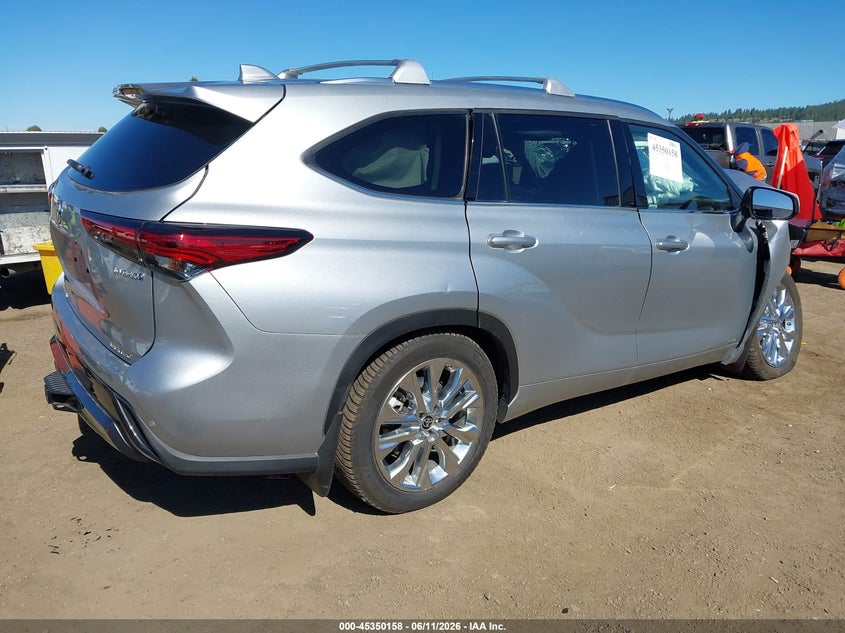 2023 Toyota Highlander VIN 5TDXBRCH8PS566798 IAAI salvage auction — RIGHT FRONT, Bill Of Sale X2 (Washington), sold $7,250 on 2026-07-21 (photo 4)