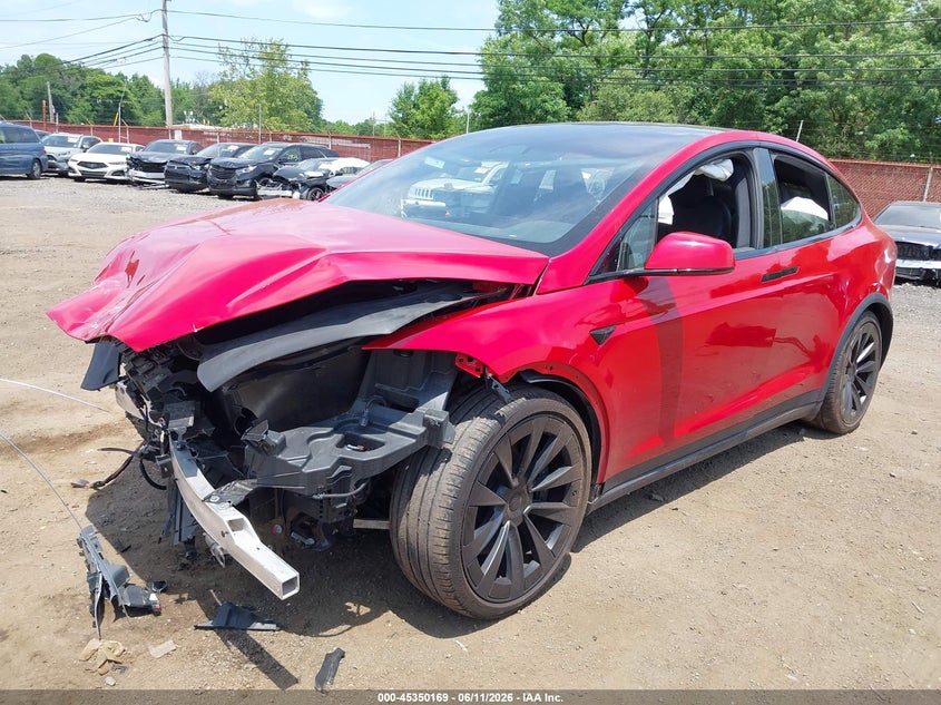 2022 Tesla Model x VIN 7SAXCBE58NF357833 IAAI salvage auction — FRONT END, Salvage Title, sold $11,400 on 2026-07-17 (photo 6)