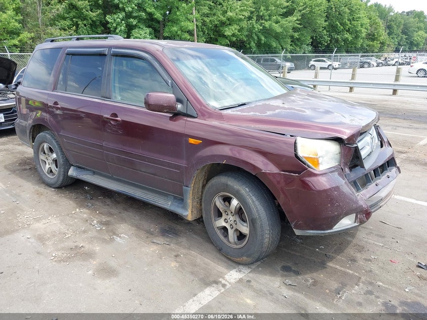 2008 Honda Pilot VIN 5FNYF285X8B003479 IAAI salvage auction — FRONT END, Salvage (North Carolina), sold $250 on 2026-07-09 (photo 1)