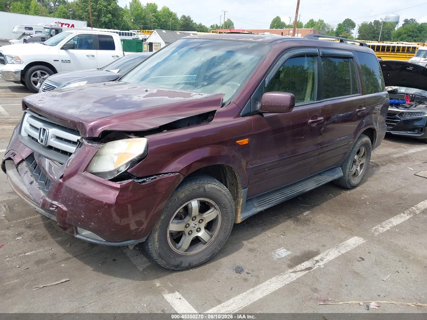 2008 Honda Pilot VIN 5FNYF285X8B003479 IAAI salvage auction — FRONT END, Salvage (North Carolina), sold $250 on 2026-07-09 (photo 2)