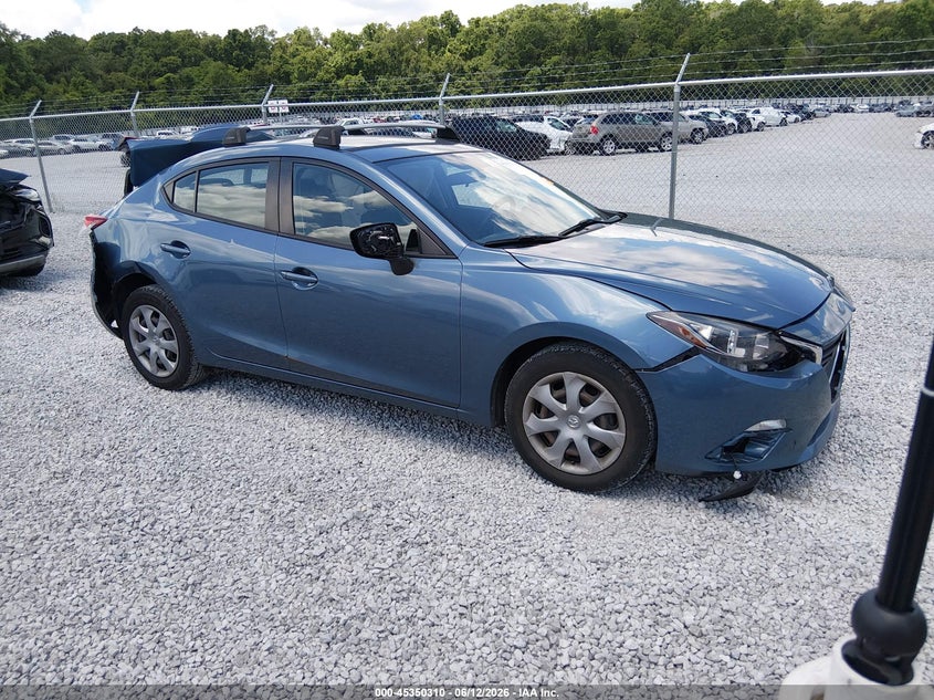 2016 Mazda 3 VIN JM1BM1T74G1304674 IAAI salvage auction — FRONT & REAR, Salvage Title, sold $25 on 2026-07-23 (photo 1)