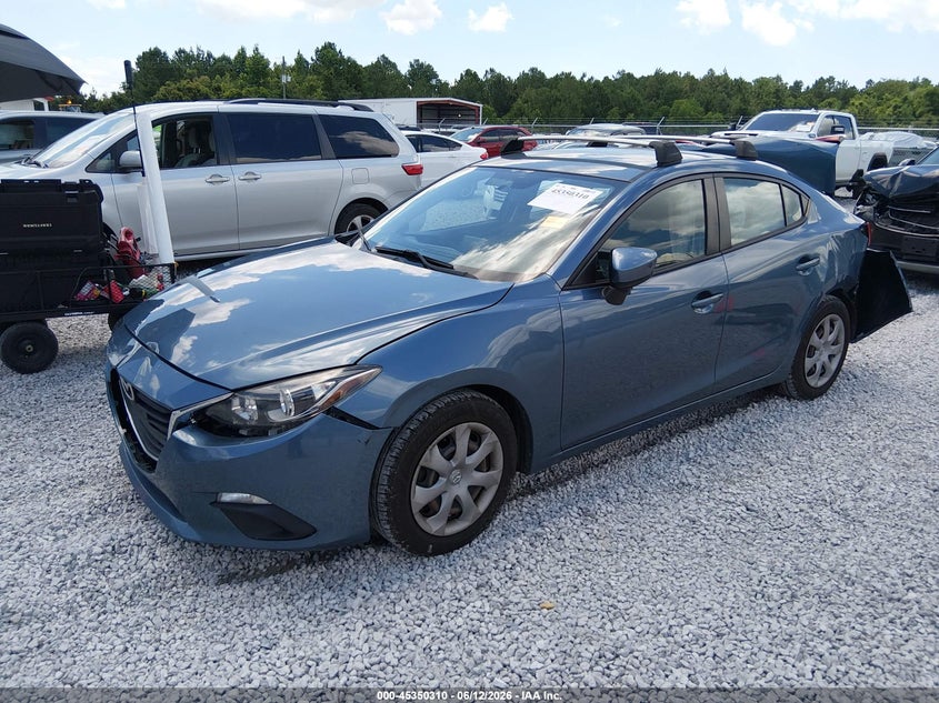 2016 Mazda 3 VIN JM1BM1T74G1304674 IAAI salvage auction — FRONT & REAR, Salvage Title, sold $25 on 2026-07-23 (photo 2)
