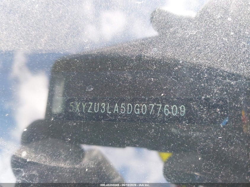 2013 Hyundai Santa fe VIN 5XYZU3LA5DG077609 IAAI salvage auction — NORMAL WEAR, Original (Texas), sold $2,075 on 2026-07-08 (photo 9)