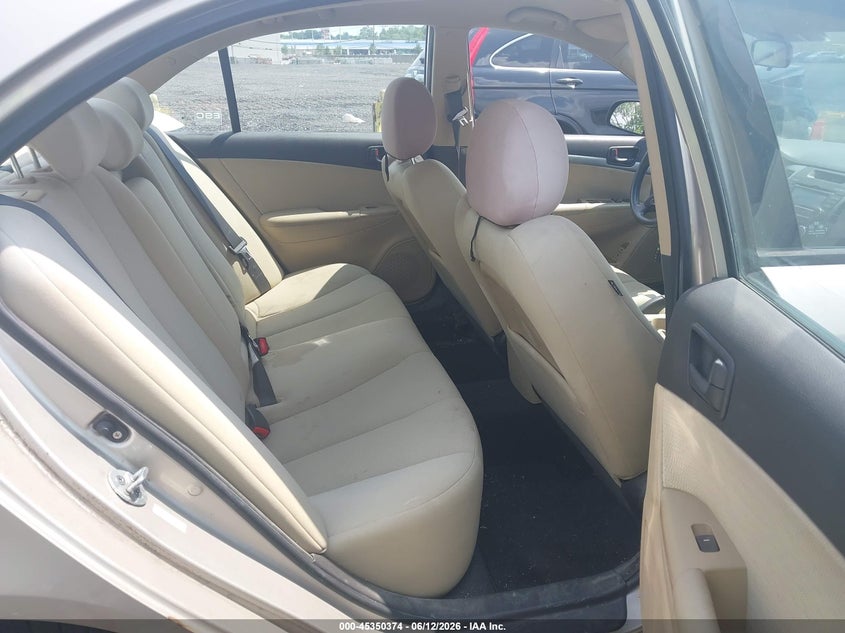2009 Hyundai Sonata VIN 5NPET46C49H574218 IAAI salvage auction — NORMAL WEAR, Clear (New York), sold $450 on 2026-07-07 (photo 8)