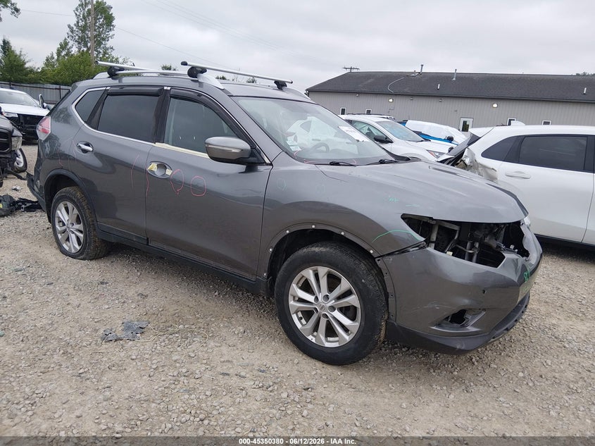 2016 Nissan Rogue VIN KNMAT2MV0GP680609 IAAI salvage auction — FRONT & REAR, Salvage (Ohio), sold $700 on 2026-07-22 (photo 1)
