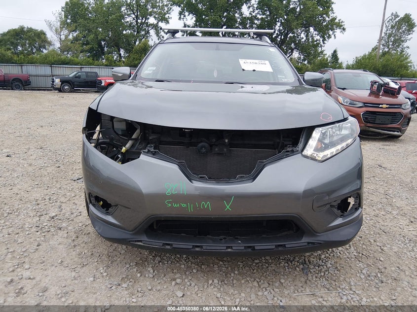 2016 Nissan Rogue VIN KNMAT2MV0GP680609 IAAI salvage auction — FRONT & REAR, Salvage (Ohio), sold $700 on 2026-07-22 (photo 6)