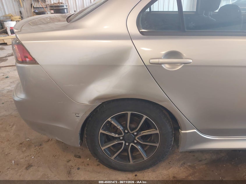 2017 Mitsubishi Lancer VIN JA32U2FU2HU003018 IAAI salvage auction — RIGHT REAR, Clear (Michigan), sold $2,000 on 2026-07-14 (photo 6)