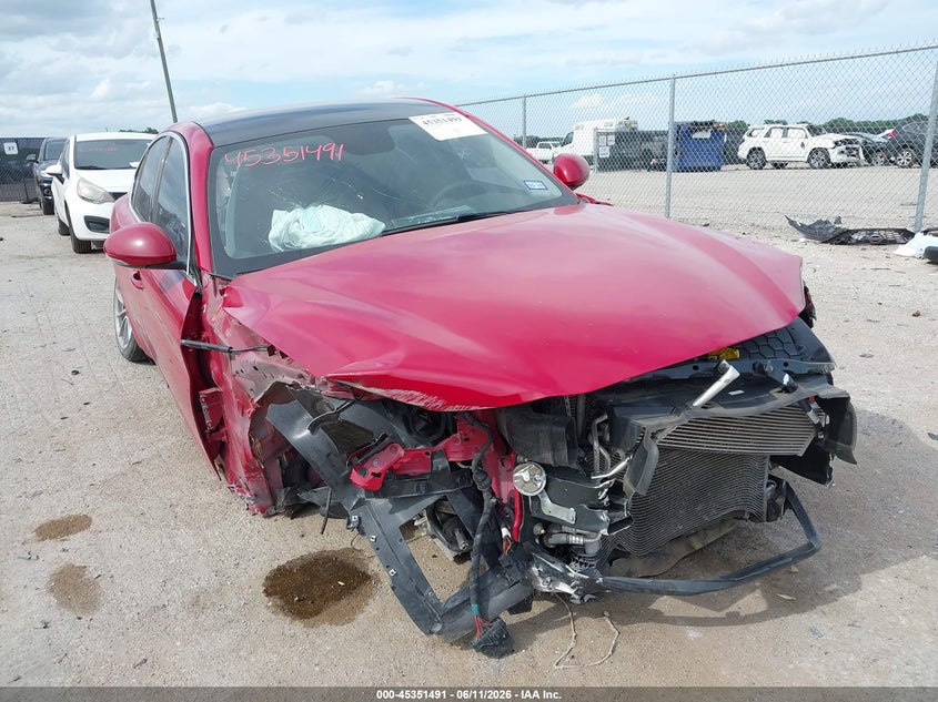 2018 Alfa romeo Giulia VIN ZARFAEBN9J7575354 IAAI salvage auction — FRONT & REAR, Salvage Title, sold $675 on 2026-08-18 (photo 1)