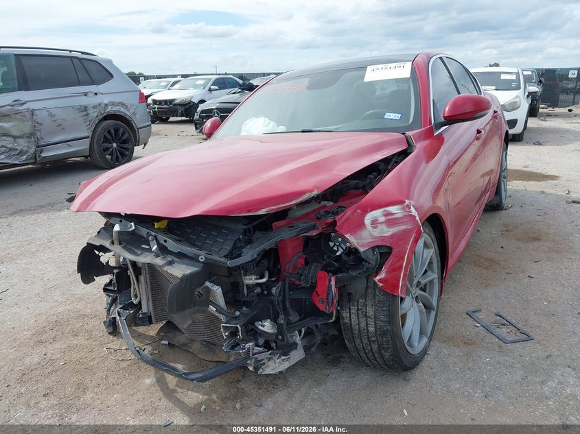 2018 Alfa romeo Giulia VIN ZARFAEBN9J7575354 IAAI salvage auction — FRONT & REAR, Salvage Title, sold $675 on 2026-08-18 (photo 2)