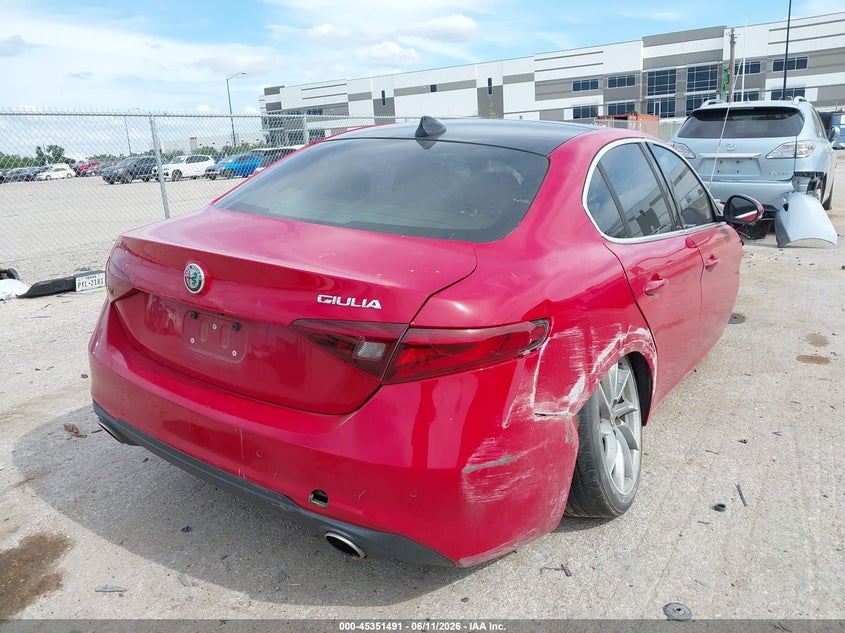2018 Alfa romeo Giulia VIN ZARFAEBN9J7575354 IAAI salvage auction — FRONT & REAR, Salvage Title, sold $675 on 2026-08-18 (photo 4)