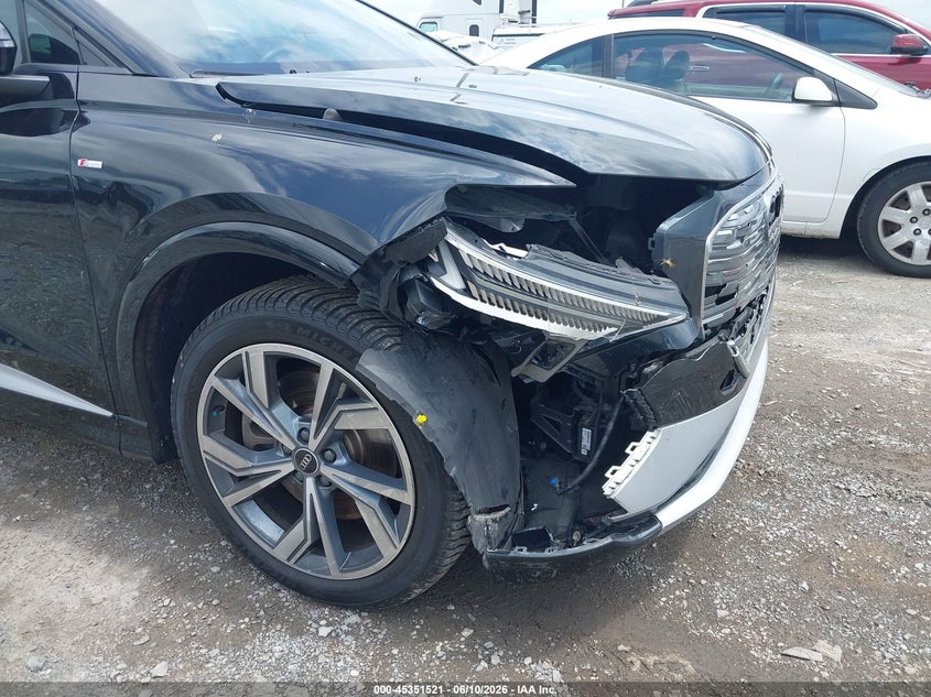 2023 Audi Q4 sportback e-tron VIN WA142BFZ8PP004189 IAAI salvage auction — RIGHT FRONT, Salvage (Pennsylvania), sold $10,200 on 2026-07-09 (photo 6)