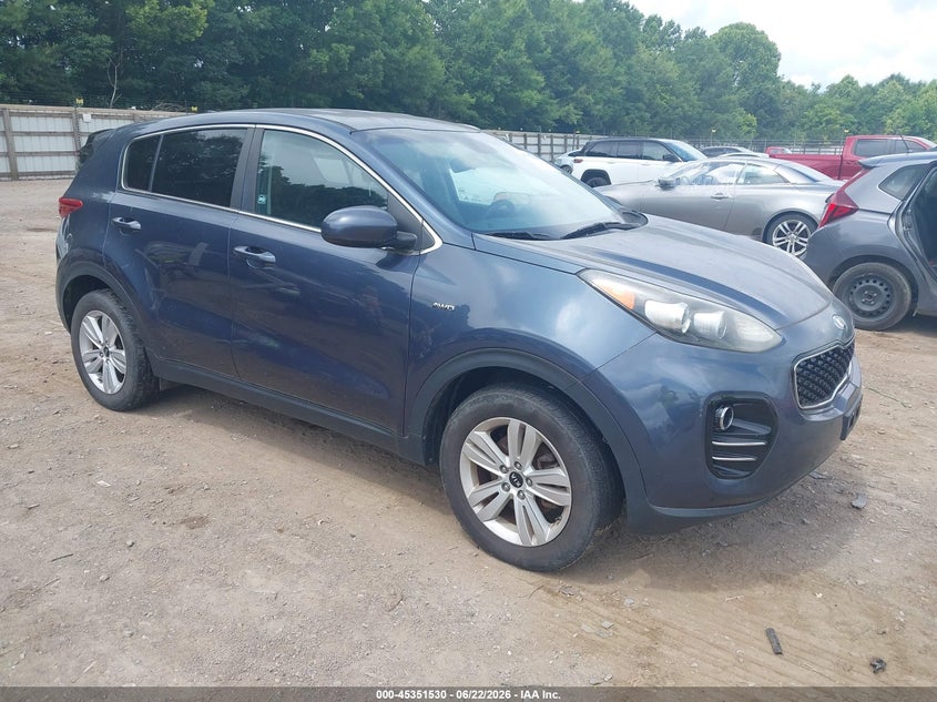 2018 Kia Sportage VIN KNDPMCAC1J7359878 IAAI salvage auction — NORMAL WEAR, Clear (Tennessee), sold $2,575 on 2026-07-08 (photo 1)