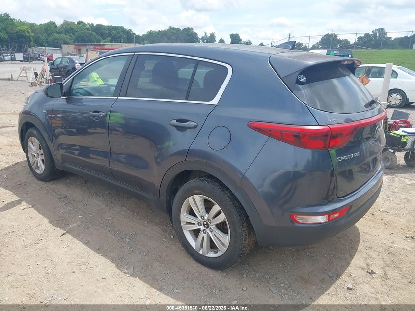 2018 Kia Sportage VIN KNDPMCAC1J7359878 IAAI salvage auction — NORMAL WEAR, Clear (Tennessee), sold $2,575 on 2026-07-08 (photo 3)