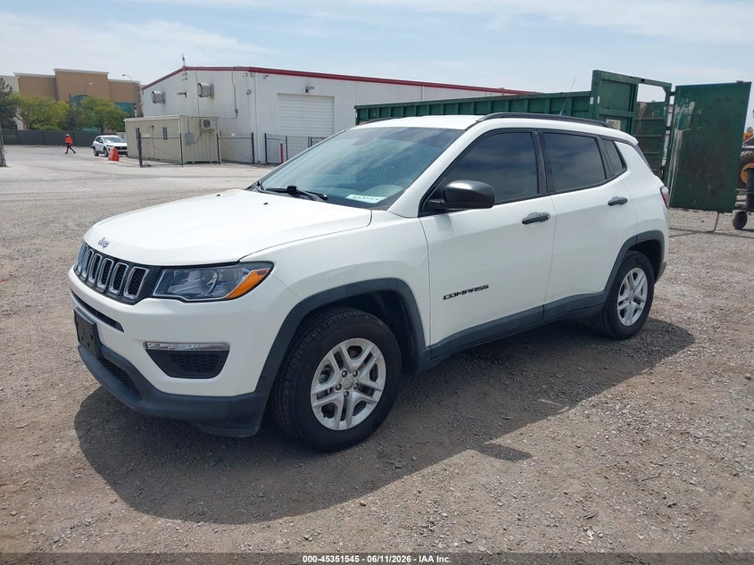 2018 Jeep Compass VIN 3C4NJCAB2JT374392 IAAI salvage auction — NORMAL WEAR, Sf97 (California), sold $7,100 on 2026-07-28 (photo 2)