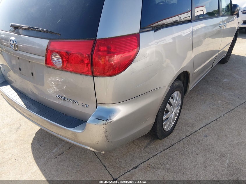 2008 Toyota Sienna VIN 5TDZK23C18S111362 IAAI salvage auction — NORMAL WEAR, Clear (Missouri), sold $525 on 2026-07-21 (photo 6)