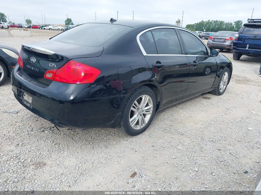 2013 Infiniti G VIN JN1CV6AR6DM358414 IAAI salvage auction — NORMAL WEAR, Salvage Title, sold $400 on 2026-07-29 (photo 4)