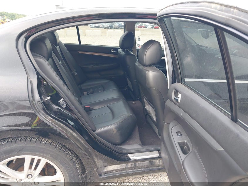 2013 Infiniti G VIN JN1CV6AR6DM358414 IAAI salvage auction — NORMAL WEAR, Salvage Title, sold $400 on 2026-07-29 (photo 8)