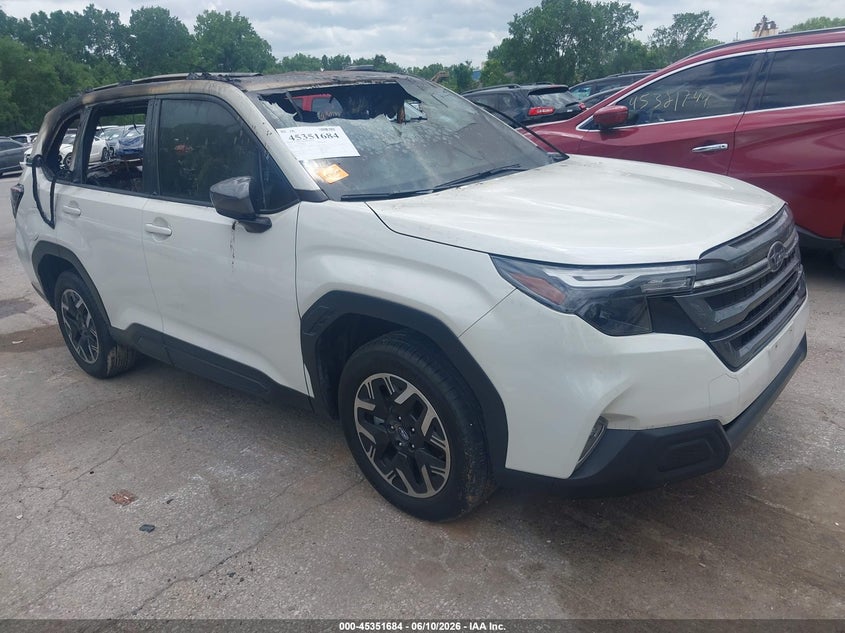 2025 Subaru Forester VIN JF2SLDDC1SH496976 IAAI salvage auction — TOTAL BURN, Junk (Missouri), sold $225 on 2026-07-29 (photo 1)