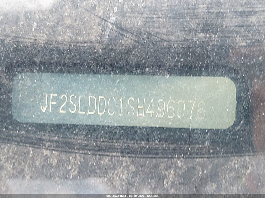 2025 Subaru Forester VIN JF2SLDDC1SH496976 IAAI salvage auction — TOTAL BURN, Junk (Missouri), sold $225 on 2026-07-29 (photo 9)