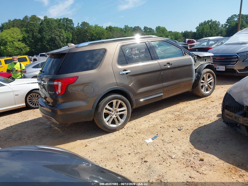 2016 Ford Explorer VIN 1FM5K7F81GGC20153 IAAI salvage auction — FRONT END, Salvage Title, sold $2,050 on 2026-08-03 (photo 4)