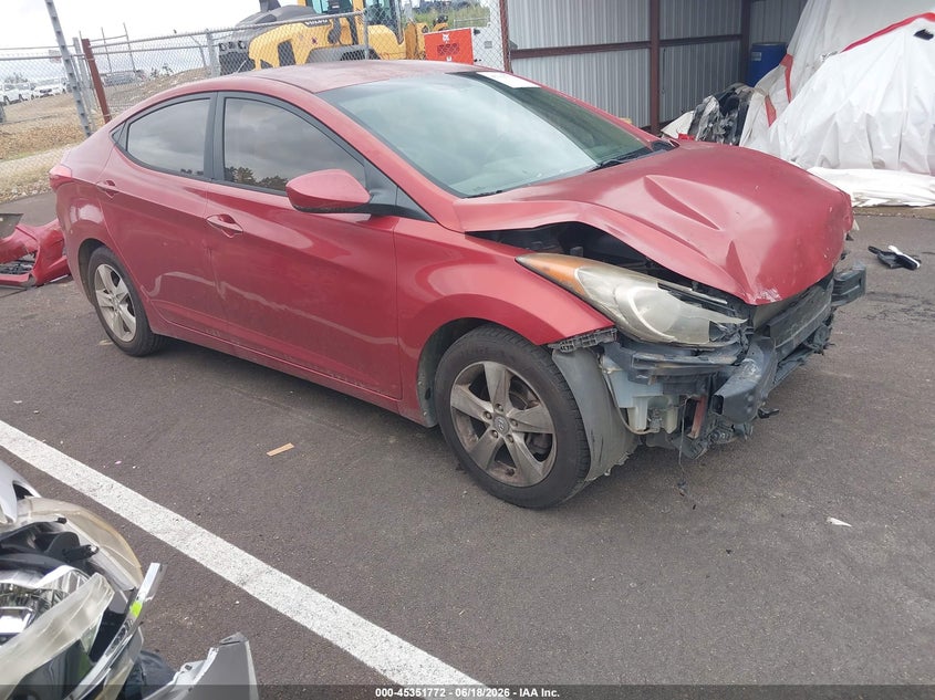 2013 Hyundai Elantra VIN KMHDH4AE1DU631782 IAAI salvage auction — LEFT FRONT, Salvage (Mississippi), sold $375 on 2026-07-23 (photo 1)