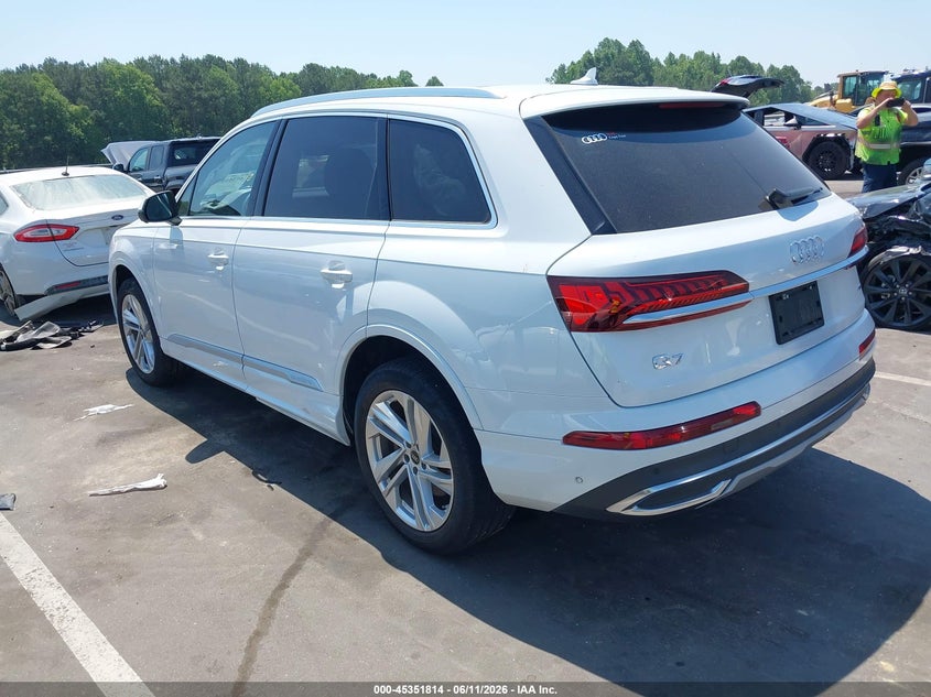2023 Audi Q7 VIN WA1LCBF78PD020126 IAAI salvage auction — SIDE, Salvage (North Carolina), sold $15,600 on 2026-07-31 (photo 3)