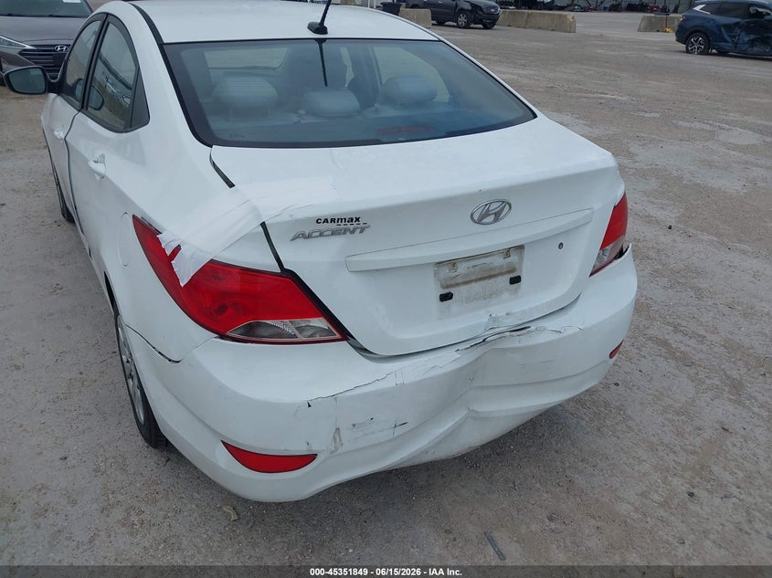 2017 Hyundai Accent VIN KMHCT4AE0HU237612 IAAI salvage auction — REAR END, Salvage (Texas), sold $2,050 on 2026-07-15 (photo 6)