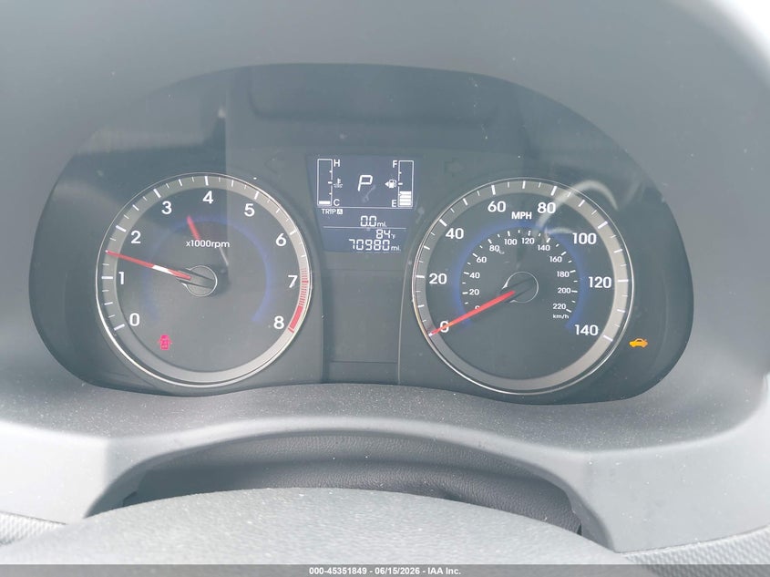 2017 Hyundai Accent VIN KMHCT4AE0HU237612 IAAI salvage auction — REAR END, Salvage (Texas), sold $2,050 on 2026-07-15 (photo 7)