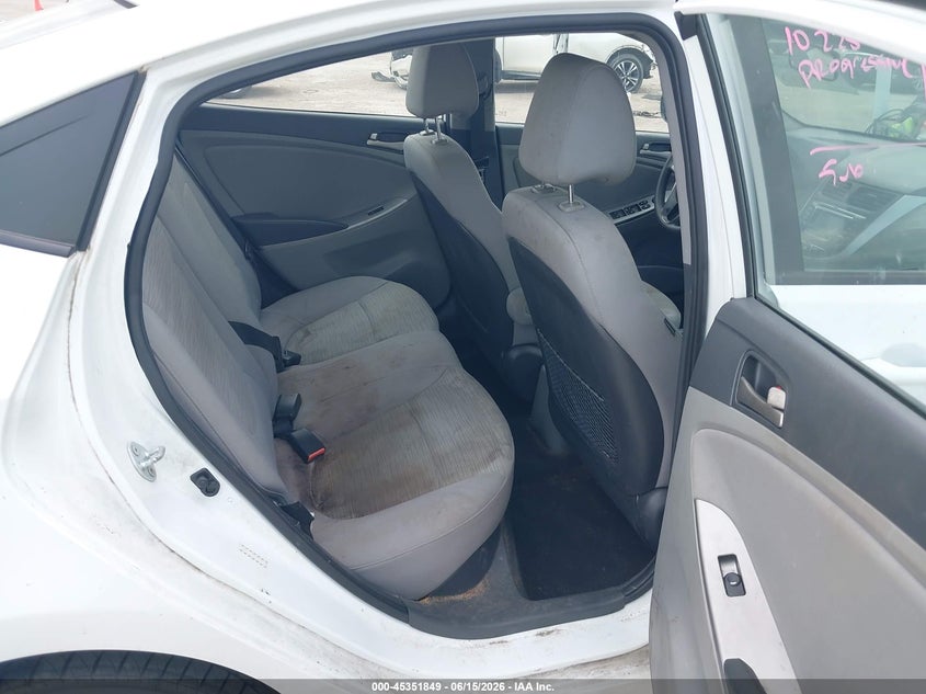 2017 Hyundai Accent VIN KMHCT4AE0HU237612 IAAI salvage auction — REAR END, Salvage (Texas), sold $2,050 on 2026-07-15 (photo 8)