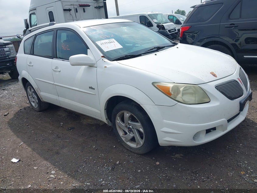 2005 Pontiac Vibe VIN 5Y2SL63855Z417816 IAAI salvage auction — NORMAL WEAR, Clear (Pennsylvania), sold $175 on 2026-07-08 (photo 1)
