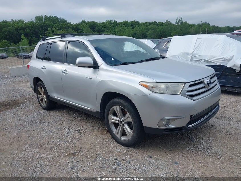 2013 Toyota Highlander VIN 5TDDK3EH9DS235334 IAAI salvage auction — NORMAL WEAR, Clear (Tennessee), sold $3,175 on 2026-07-08 (photo 1)