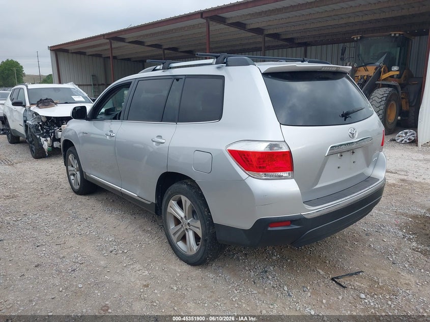 2013 Toyota Highlander VIN 5TDDK3EH9DS235334 IAAI salvage auction — NORMAL WEAR, Clear (Tennessee), sold $3,175 on 2026-07-08 (photo 3)