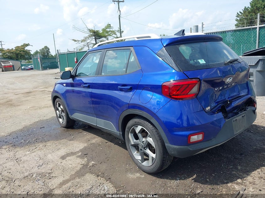 2022 Hyundai Venue VIN KMHRC8A35NU176902 IAAI salvage auction — REAR END, Salvage (Virginia), sold $2,975 on 2026-07-20 (photo 3)