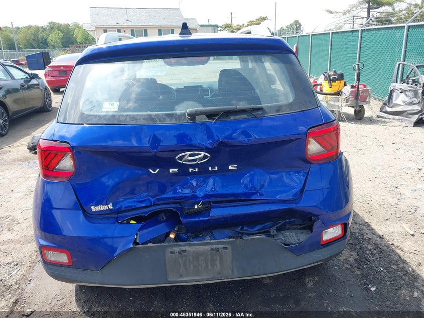 2022 Hyundai Venue VIN KMHRC8A35NU176902 IAAI salvage auction — REAR END, Salvage (Virginia), sold $2,975 on 2026-07-20 (photo 6)
