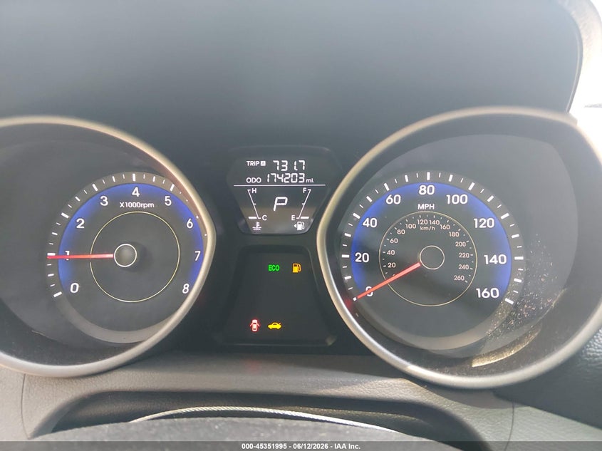2013 Hyundai Elantra VIN KMHDH6AE7DU014219 IAAI salvage auction — UNKNOWN, Salvage Title, sold $275 on 2026-07-28 (photo 7)