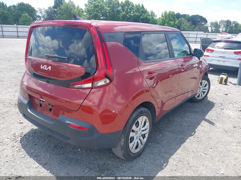 2022 Kia Soul VIN KNDJ23AU6N7822429 IAAI salvage auction — FRONT END, Salvage (Arkansas), sold $1,400 on 2026-08-02 (photo 4)