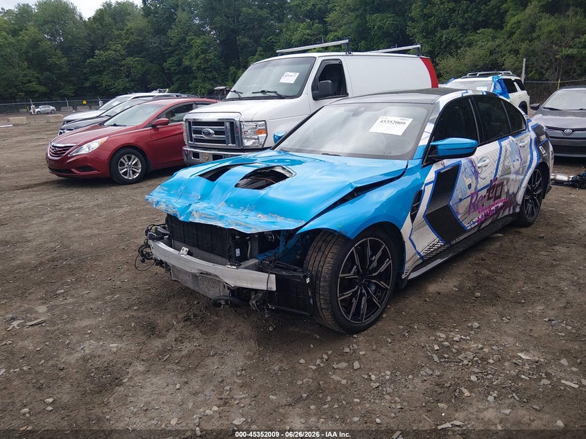 2024 BMW M3 VIN WBS43AY0XRFT44571 IAAI salvage auction — FRONT END, Salvage (Massachusetts), sold $38,250 on 2026-07-30 (photo 2)