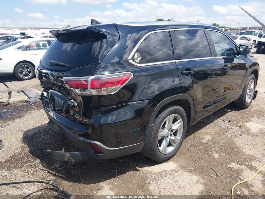 2015 Toyota Highlander VIN 5TDDKRFH3FS085385 IAAI salvage auction — REAR END, Salvage (Minnesota), sold $7,700 on 2026-08-02 (photo 4)
