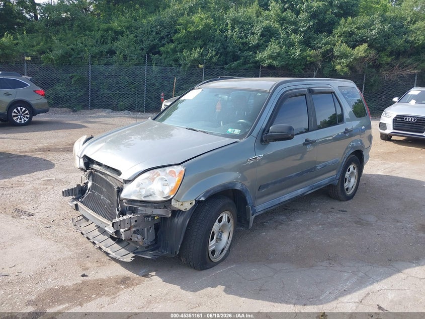 2006 Honda Cr-v VIN SHSRD78596U433405 IAAI salvage auction — NORMAL WEAR, Clear (Pennsylvania), sold $500 on 2026-07-10 (photo 2)