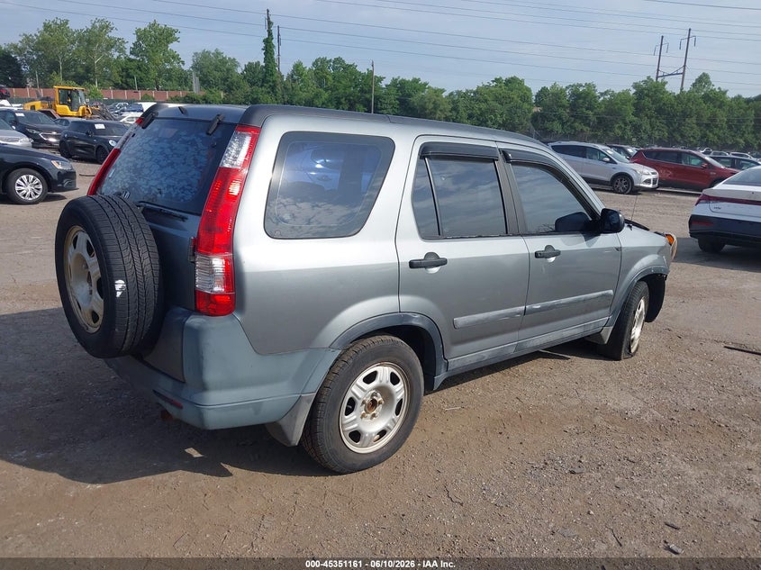 2006 Honda Cr-v VIN SHSRD78596U433405 IAAI salvage auction — NORMAL WEAR, Clear (Pennsylvania), sold $500 on 2026-07-10 (photo 4)
